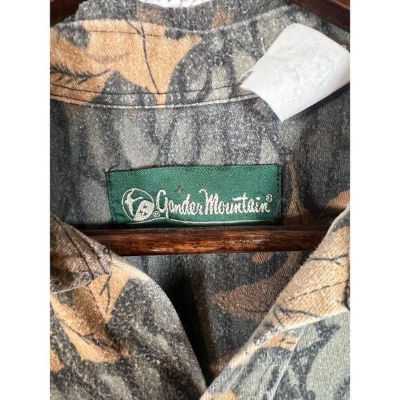 Vintage Gander Mountain 2 pocket Mens Long Sleeve Camouflage Button-Down Shirt D - Picture 3 of 5